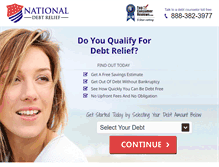 Tablet Screenshot of nationaldebtreliefprograms.com